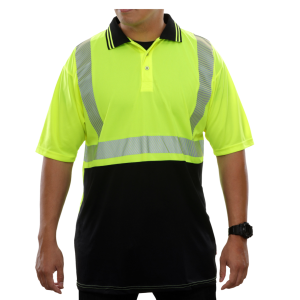 302CTLB Hi-Vis Two-Tone Birdseye Safety Polo Shirt with Comfort Trim by 3MTM