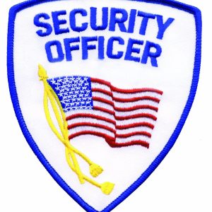 SECURITY OFFICER SHOULDER EMBLEM - WAVY AMERICAN FLAG