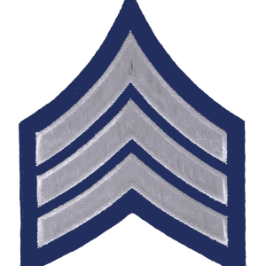 SILVER/NAVY BLUE SGT CHEVRON