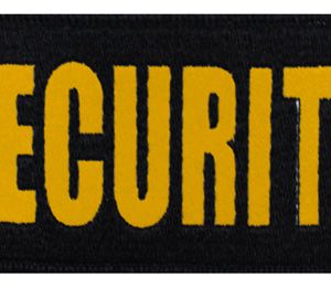 SECURITY REFLECTIVE GOLD CHEST EMBLEM